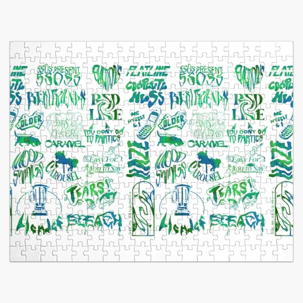 5sos5 green tracklist Jigsaw Puzzle RB1512 product Offical 5sos Merch